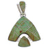 Southwest Turquoise Inlay Sterling Silver Reversible Pendant EX28485