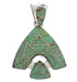 Turquoise Inlay Genuine Sterling Silver Reversible Pendant EX28486