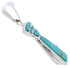 Sterling Silver Southwest Jewelry Turquoise Inlay Pendant EX28526