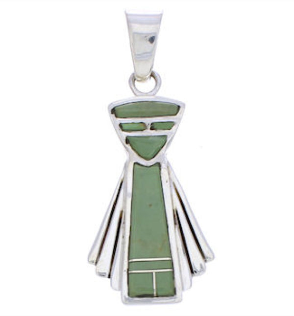 Sterling Silver Southwestern Turquoise Jewelry Slide Pendant EX28531