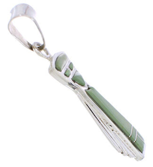 Sterling Silver Southwestern Turquoise Jewelry Slide Pendant EX28531