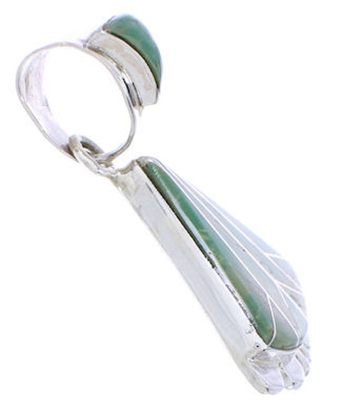Southwest Jewelry Sterling Silver Turquoise Pendant EX28560