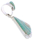 Southwest Sterling Silver And Turquoise Inlay Slide Pendant EX28564