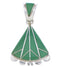 Turquoise Inlay Southwestern Jewelry Slide Pendant EX28566