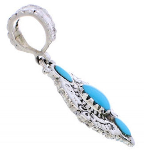 Turquoise Authentic Sterling Silver Reversible Pendant
