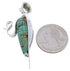 Corn Jewelry Turquoise Silver Reversible Pendant MW77548