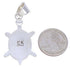 Silver Native American Design Multicolor Turtle Pendant MW77640
