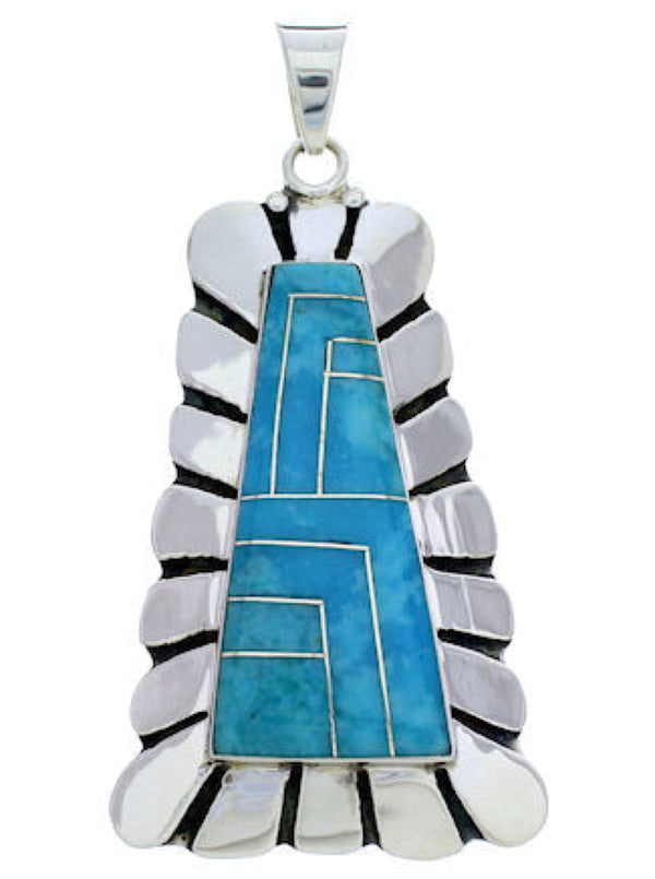Southwest Sterling Silver And Turquoise Jewelry Pendant PX30389