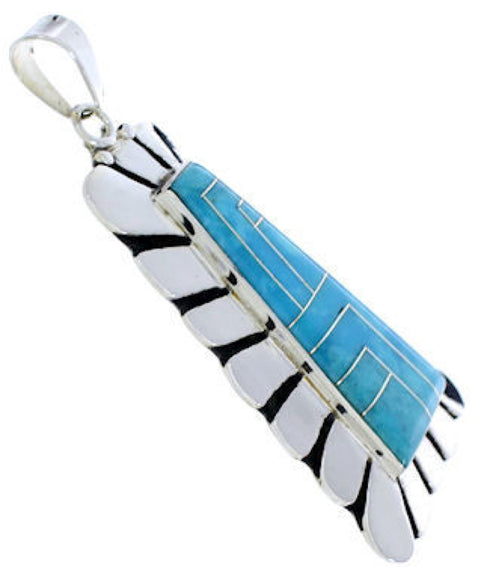 Southwest Sterling Silver And Turquoise Jewelry Pendant PX30389