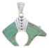 Genuine Sterling Silver Turquoise Inlay Bear Pendant EX28595