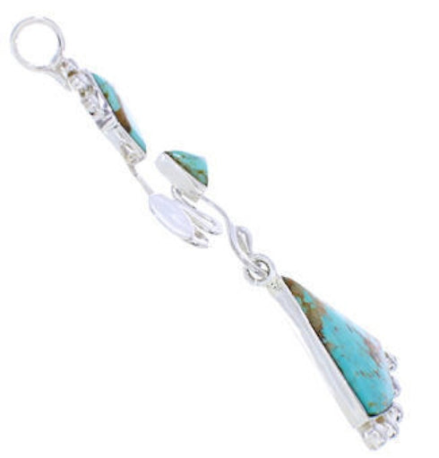 Sterling Silver Southwest Jewelry Turquoise Pendant PX24030