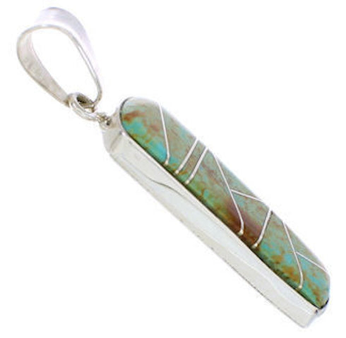 Silver Turquoise Southwestern Pendant PX24079