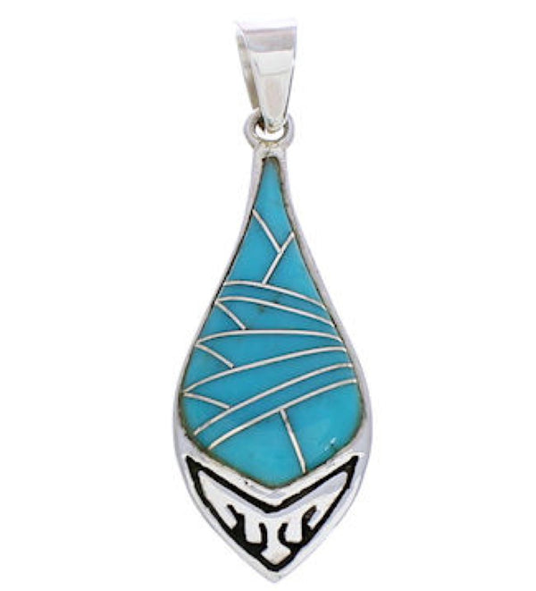 Turquoise Southwest Sterling Silver Pendant PX24112
