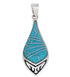 Turquoise Southwest Sterling Silver Pendant PX24112