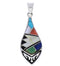 Silver Multicolor Turquoise Pendant PX24135