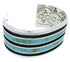 Southwest Turquoise And Sterling Silver Jewelry Cuff Bracelet EX27539