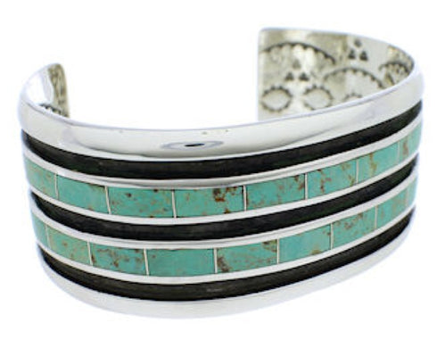 Sterling Silver Turquoise Southwestern Jewelry Cuff Bracelet EX27558