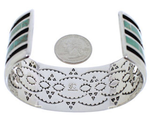 Sterling Silver Turquoise Southwestern Jewelry Cuff Bracelet EX27558