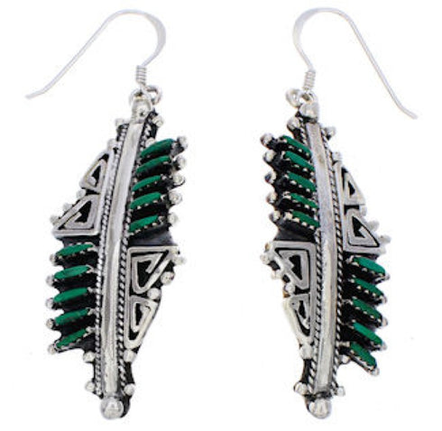 Southwest Jewelry Turquoise Needlepoint Water Wave Hook Dangle Earrings PX33005