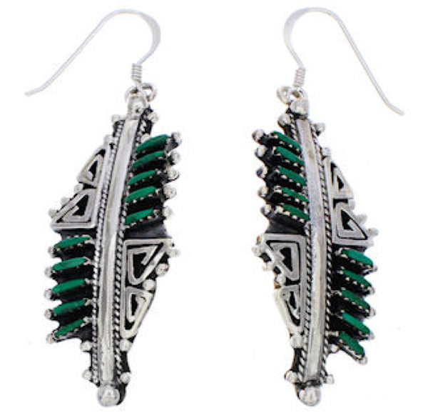 Southwest Jewelry Turquoise Needlepoint Water Wave Hook Dangle Earrings PX33005