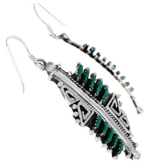 Southwest Jewelry Turquoise Needlepoint Water Wave Hook Dangle Earrings PX33005