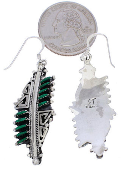 Southwest Jewelry Turquoise Needlepoint Water Wave Hook Dangle Earrings PX33005