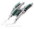 Southwestern Turquoise Needlepoint Water Wave Hook Dangle Earrings PX33015