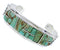 Genuine Sterling Silver Turquoise Inlay Jewelry Cuff Bracelet MX27324
