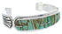 Genuine Sterling Silver Turquoise Inlay Jewelry Cuff Bracelet MX27324
