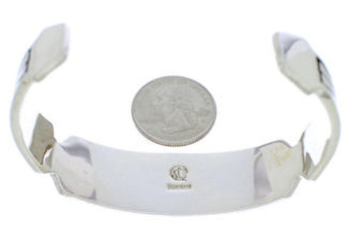 Genuine Sterling Silver Turquoise Inlay Jewelry Cuff Bracelet MX27327