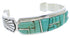 Turquoise Inlay Sterling Silver Jewelry Cuff Bracelet MX27334