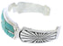 Turquoise Inlay Sterling Silver Jewelry Cuff Bracelet MX27334
