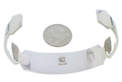 Turquoise Inlay Sterling Silver Jewelry Cuff Bracelet MX27341