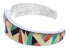 Multicolor Inlay Sunset Whiterock Silver Bracelet Jewelry PX28110