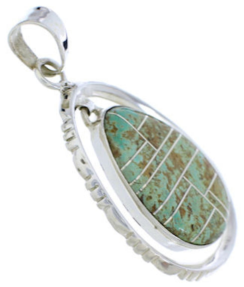 Southwestern Turquoise And Sterling Silver Pendant PX30103