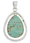 Southwestern Turquoise Inlay Silver Jewelry Pendant PX30108