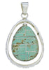 Southwestern Turquoise Inlay Silver Jewelry Pendant PX30108