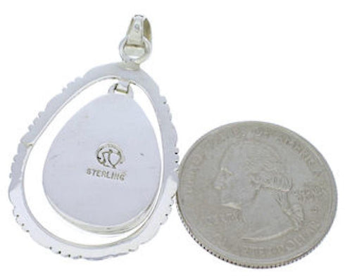 Southwestern Turquoise Inlay Silver Jewelry Pendant PX30108