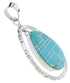 Genuine Sterling Silver Southwest Turquoise Pendant PX30110