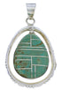 Sterling Silver Turquoise Inlay Pendant Jewelry PX30111