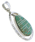 Sterling Silver Turquoise Inlay Pendant Jewelry PX30111