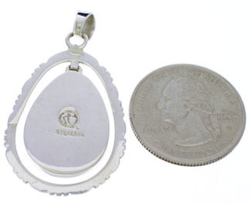 Turquoise And Silver Southwest Jewelry Pendant PX30112