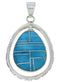 Genuine Sterling Silver Southwestern Turquoise Jewelry Pendant PX30121