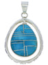 Genuine Sterling Silver Southwestern Turquoise Jewelry Pendant PX30121