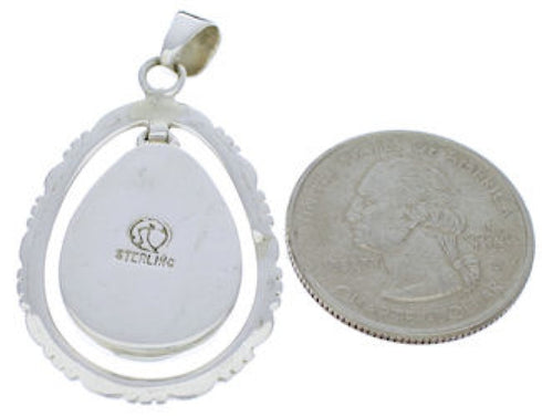 Genuine Sterling Silver Southwestern Turquoise Jewelry Pendant PX30121