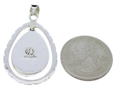 Turquoise And Sterling Silver Southwest Jewelry Pendant PX30123