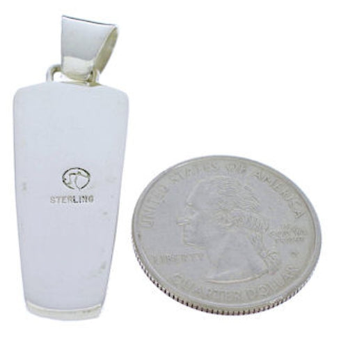 Genuine Sterling Silver Jewelry Turquoise Inlay Pendant PX30135