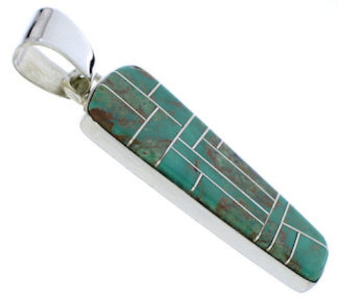 Southwestern Turquoise And Sterling Silver Jewelry Pendant PX30139
