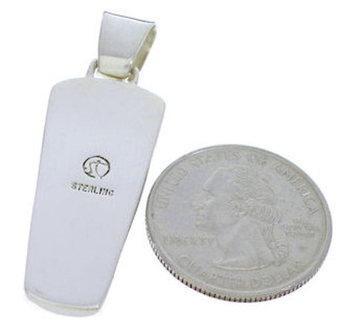 Southwest Sterling Silver Turquoise Inlay Pendant Jewelry PX30143