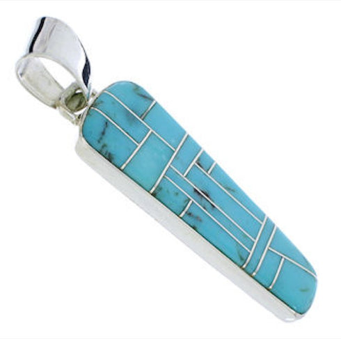 Turquoise Jewelry Sterling Silver Southwest Pendant PX30146